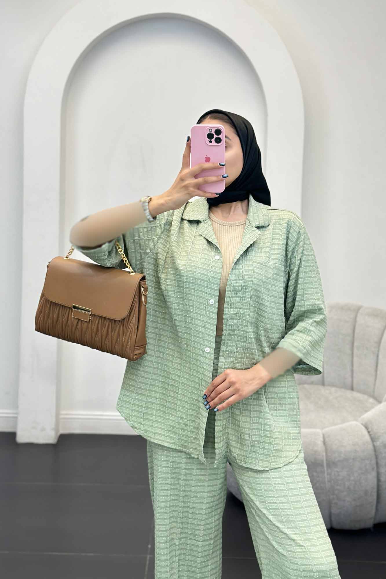 ست مانتو و شلوار نوا آستین سه رب ویدا