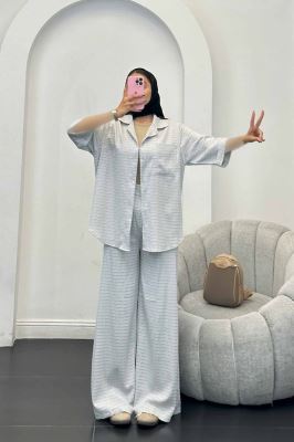 ست مانتو و شلوار نوا آستین سه رب ویدا