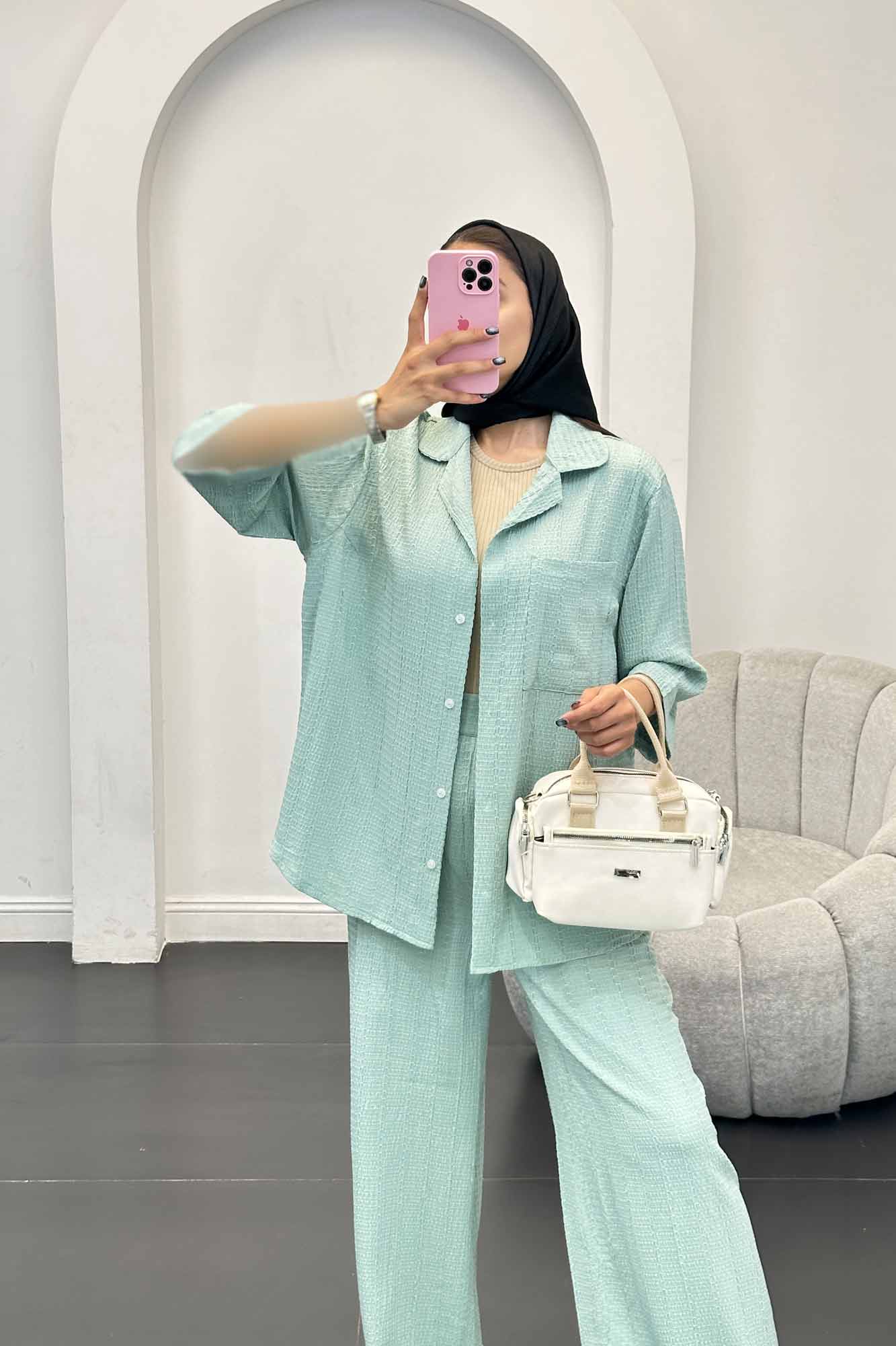 ست مانتو و شلوار نوا آستین سه رب ویدا