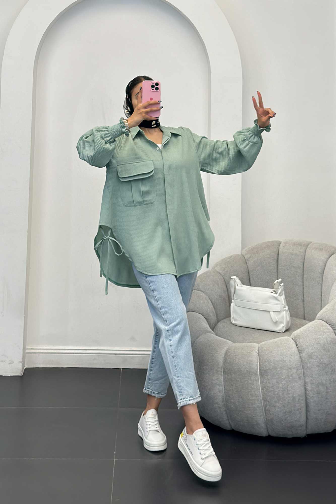 مانتو آستین شیپوری السا