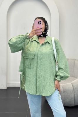 مانتو آستین شیپوری شانتون برفکی