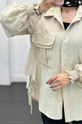 مانتو آستین شیپوری شانتون برفکی