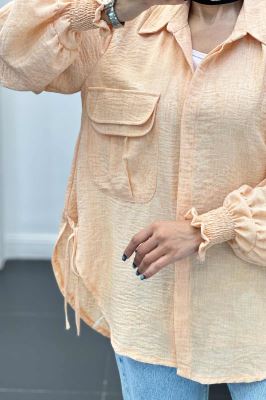 مانتو آستین شیپوری شانتون برفکی