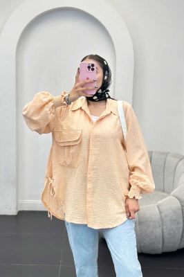 مانتو آستین شیپوری شانتون برفکی