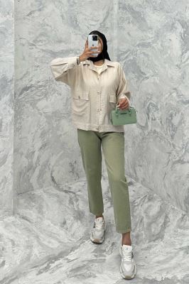 کت دو جیب پاکتی کریشه خاتون