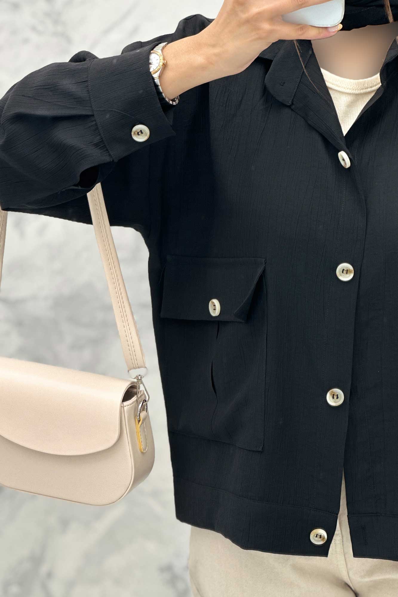 کت دو جیب پاکتی کریشه خاتون