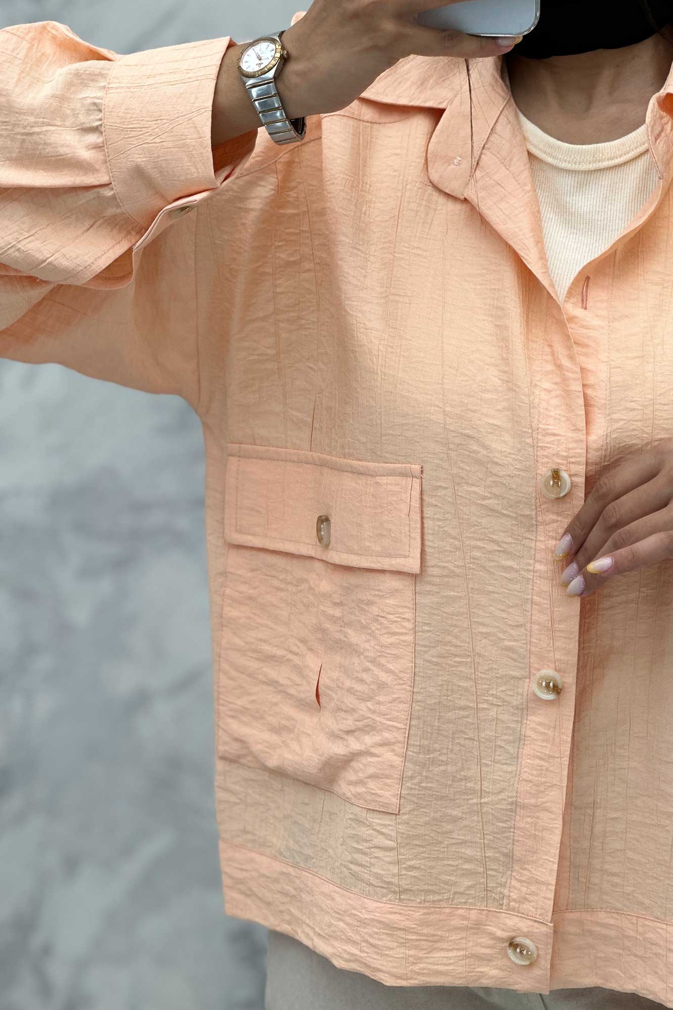 کت دو جیب پاکتی کریشه خاتون