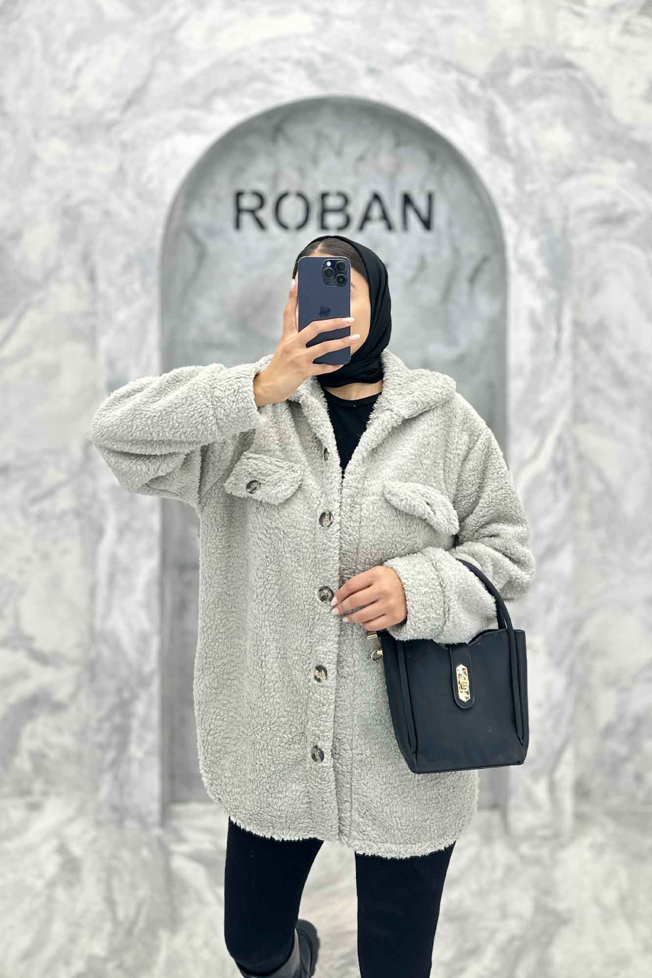 مانتو کوتاه تدی جلو دکمه