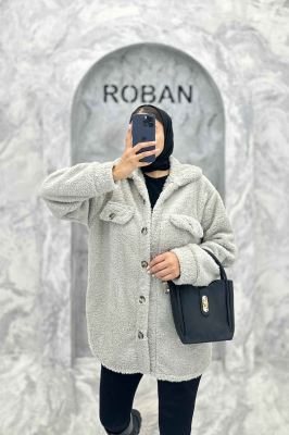 مانتو کوتاه تدی جلو دکمه