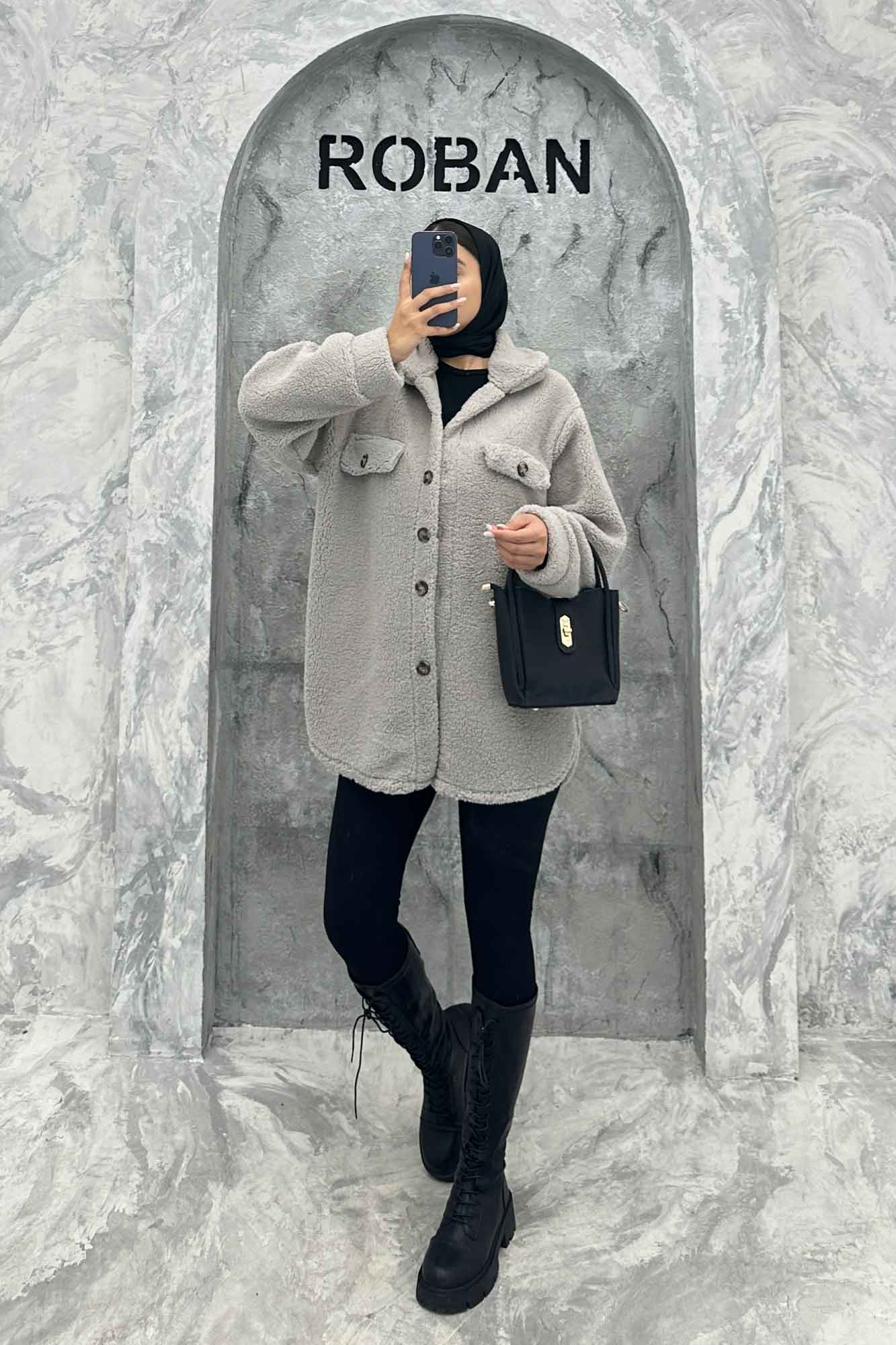 مانتو کوتاه تدی جلو دکمه