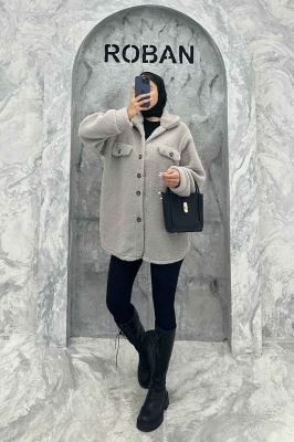 مانتو کوتاه تدی جلو دکمه