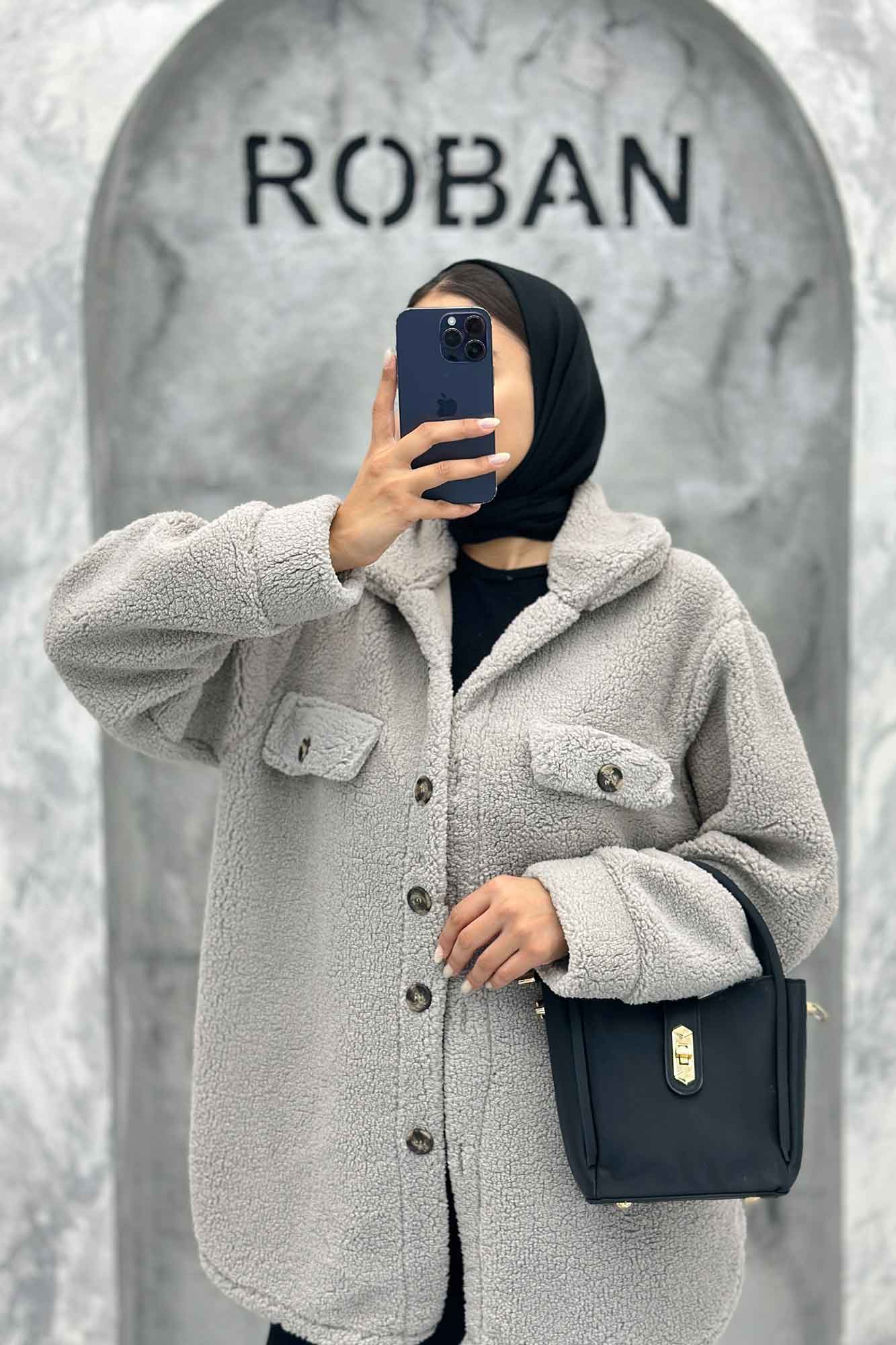 مانتو کوتاه تدی جلو دکمه