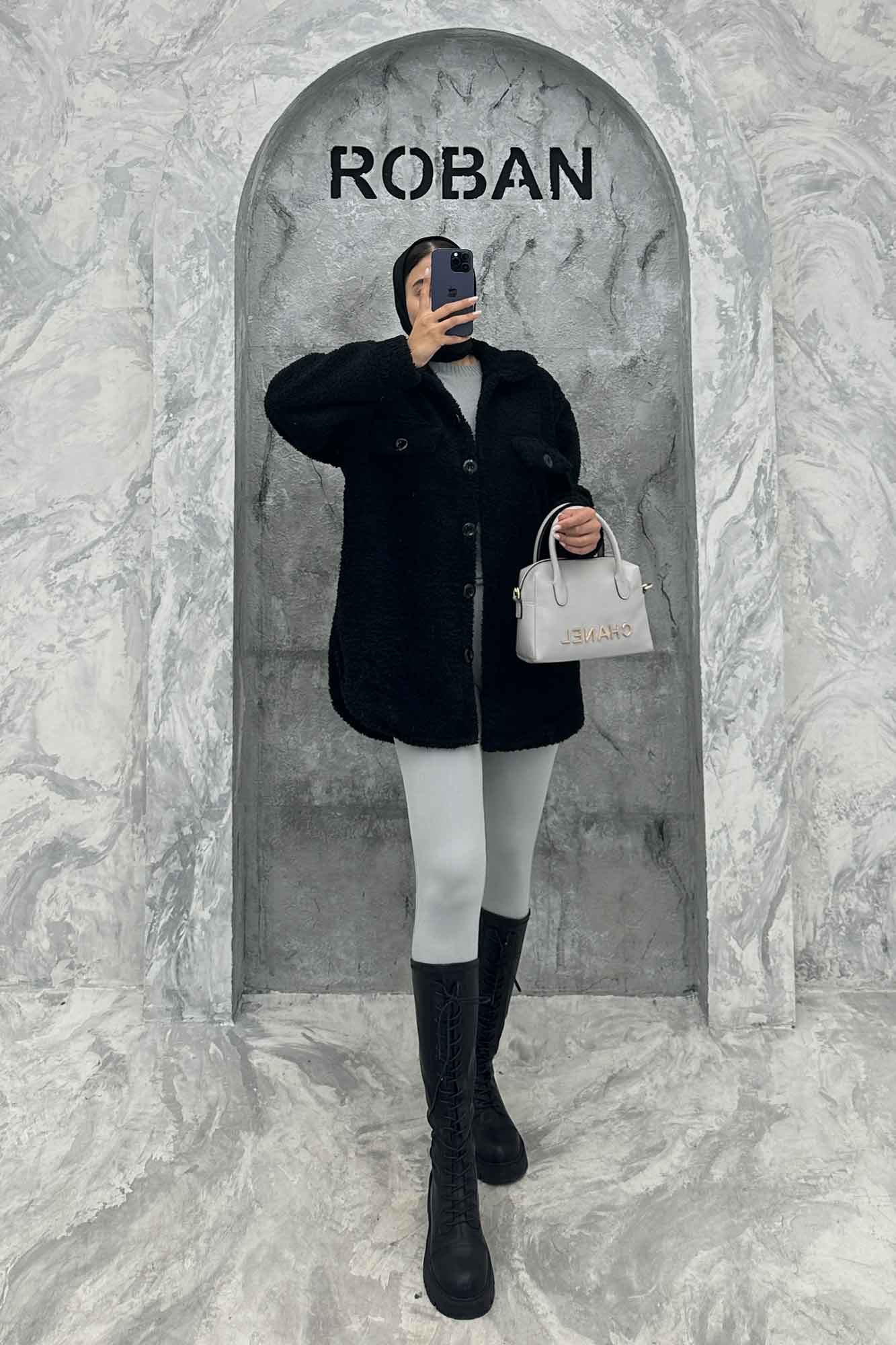 مانتو کوتاه تدی جلو دکمه