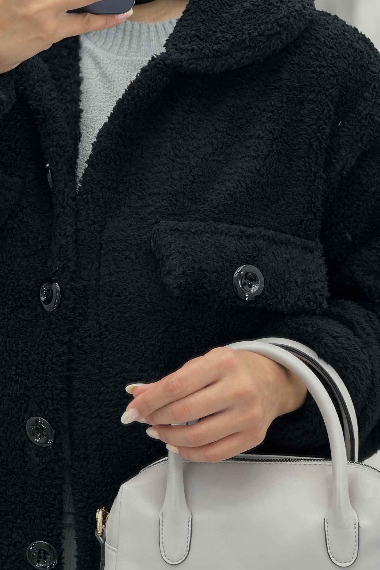 مانتو کوتاه تدی جلو دکمه