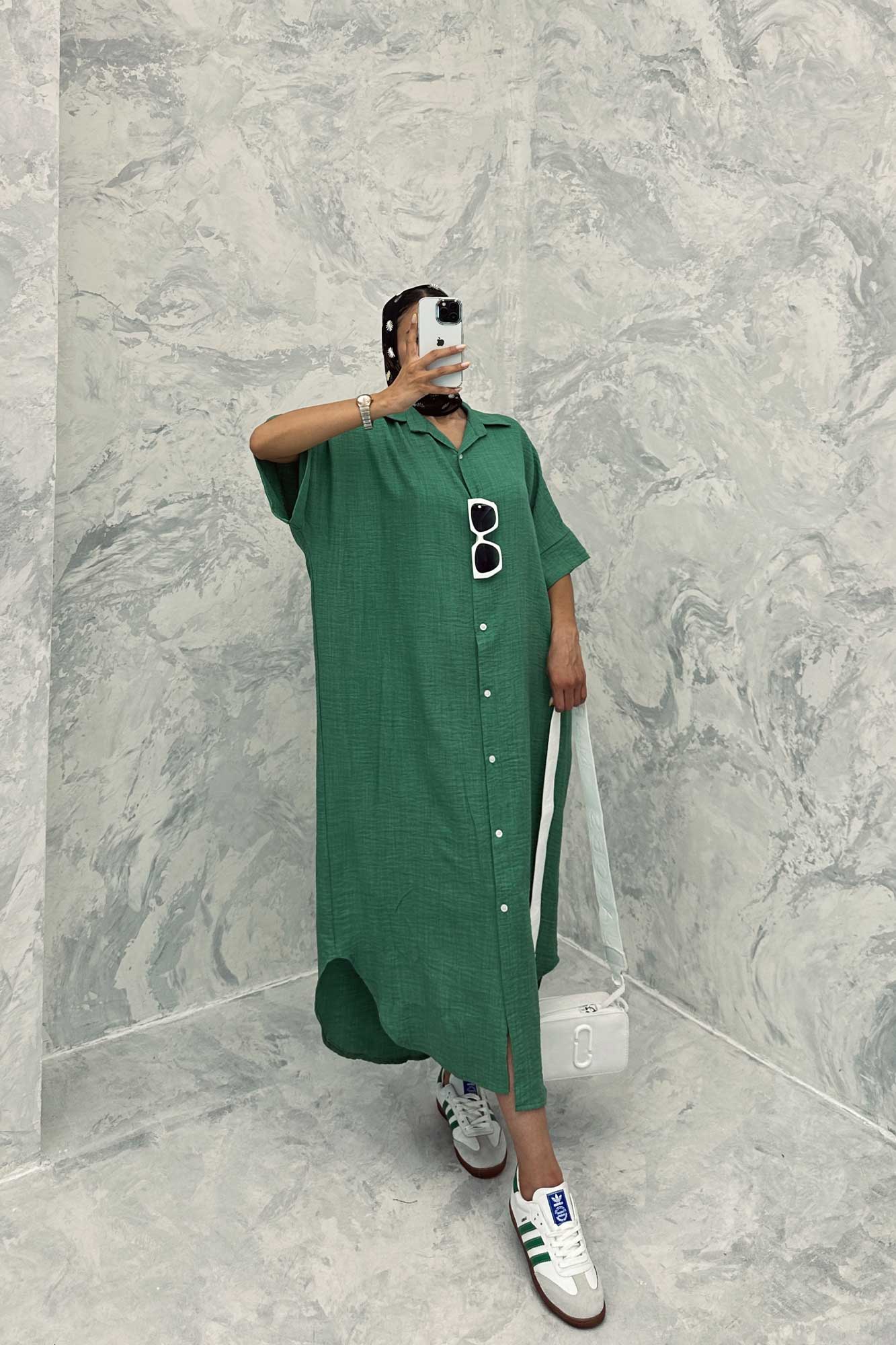 مانتو کفتان پایین هلال شانتون تمام دکمه