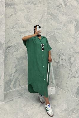 مانتو کفتان پایین هلال شانتون تمام دکمه