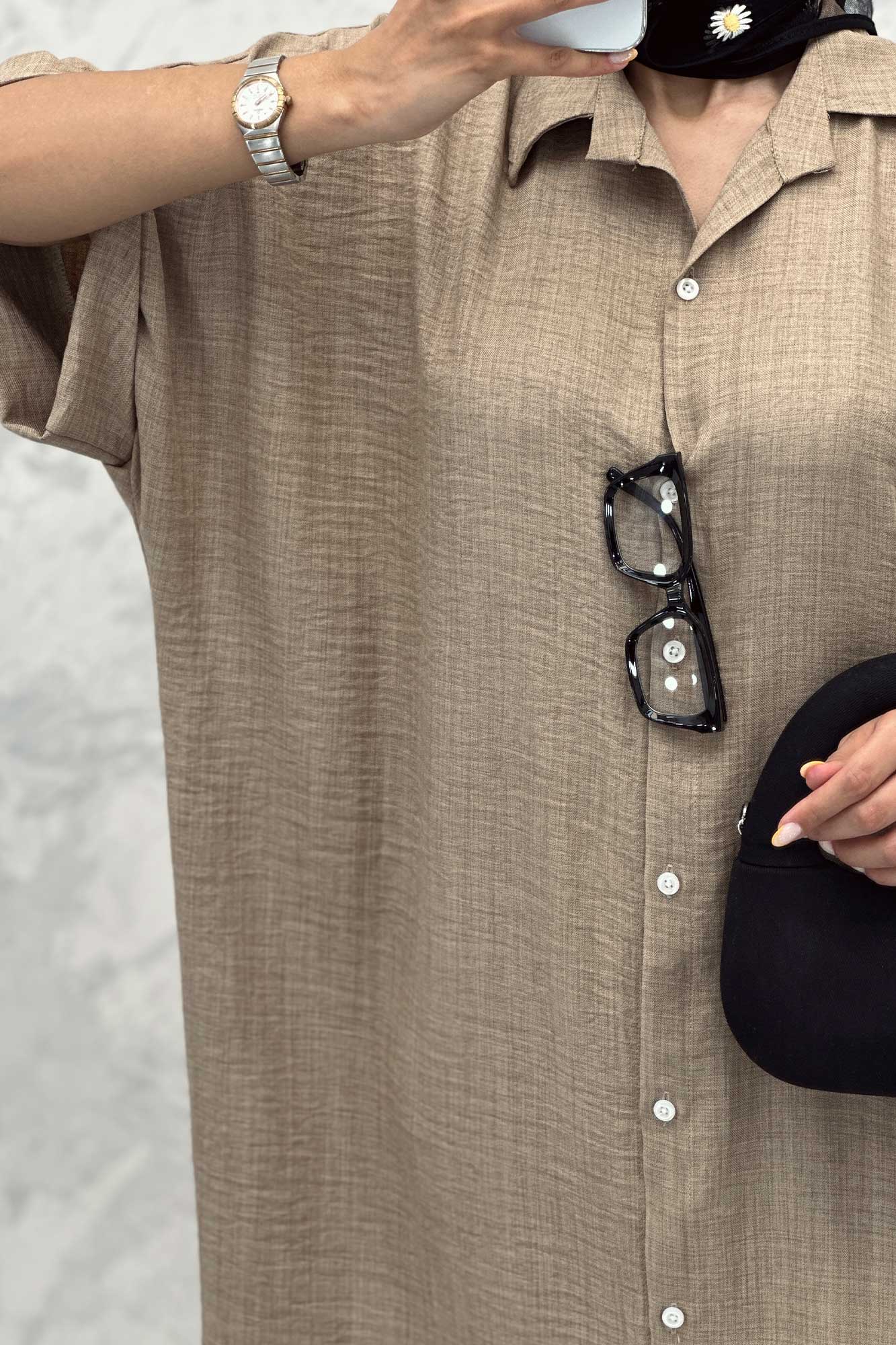 مانتو کفتان پایین هلال شانتون تمام دکمه