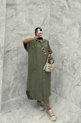 مانتو کفتان پایین هلال شانتون تمام دکمه