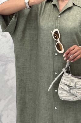 مانتو کفتان پایین هلال شانتون تمام دکمه