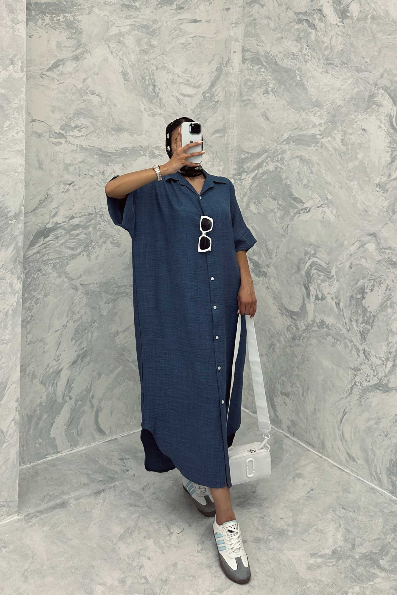 مانتو کفتان پایین هلال شانتون تمام دکمه