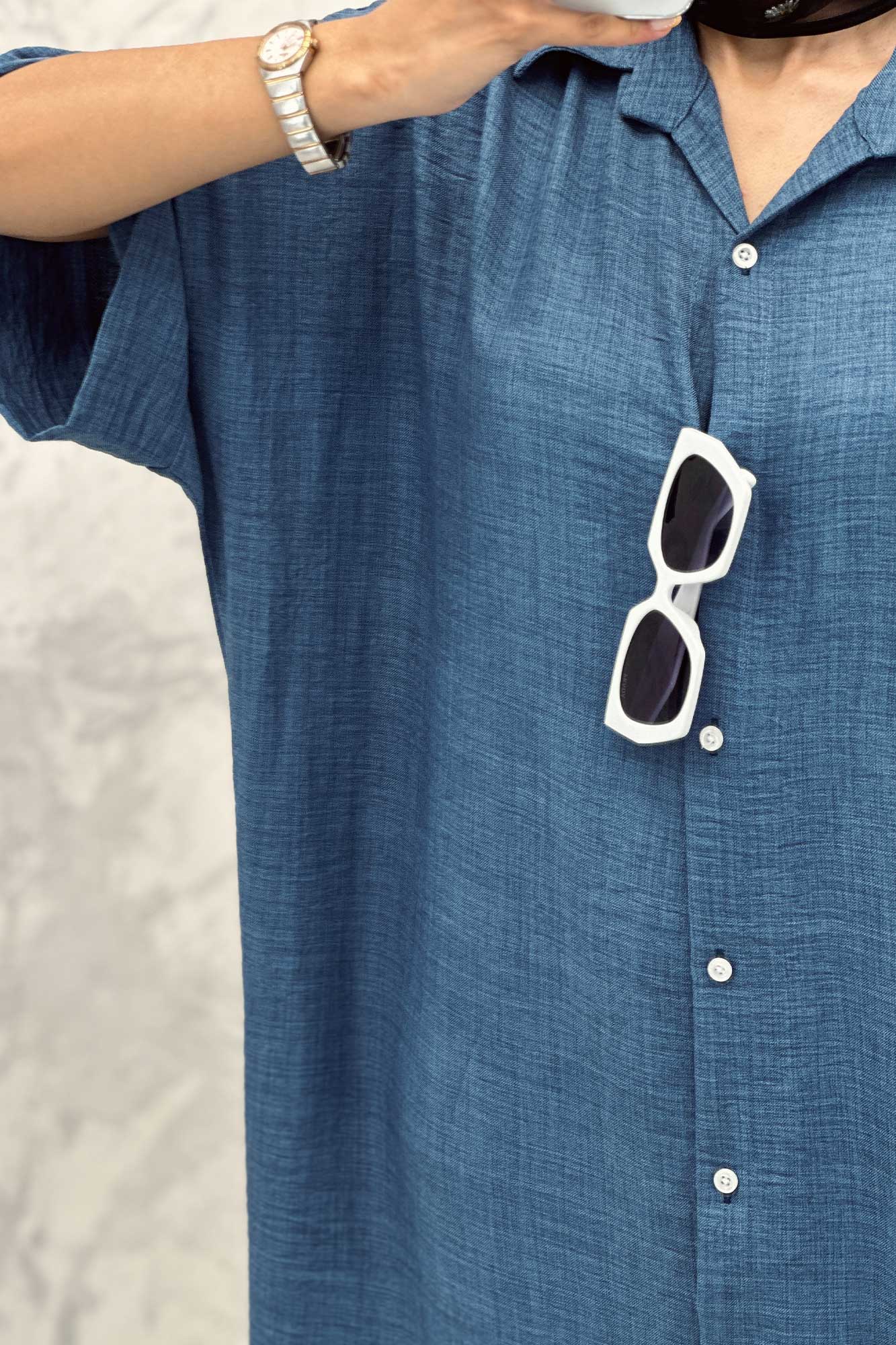 مانتو کفتان پایین هلال شانتون تمام دکمه