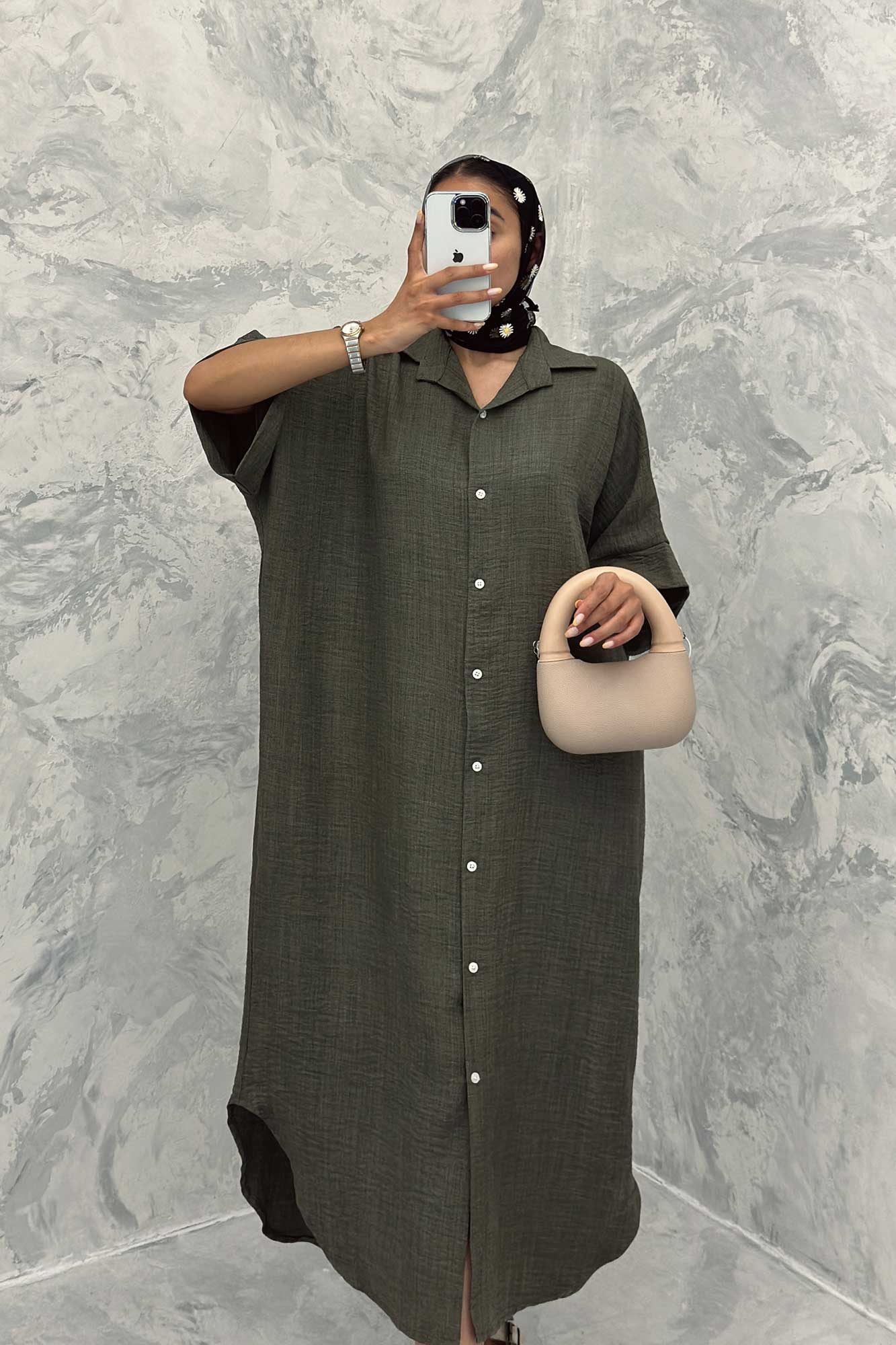 مانتو کفتان پایین هلال شانتون تمام دکمه