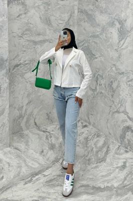 کت لینن تک دکمه