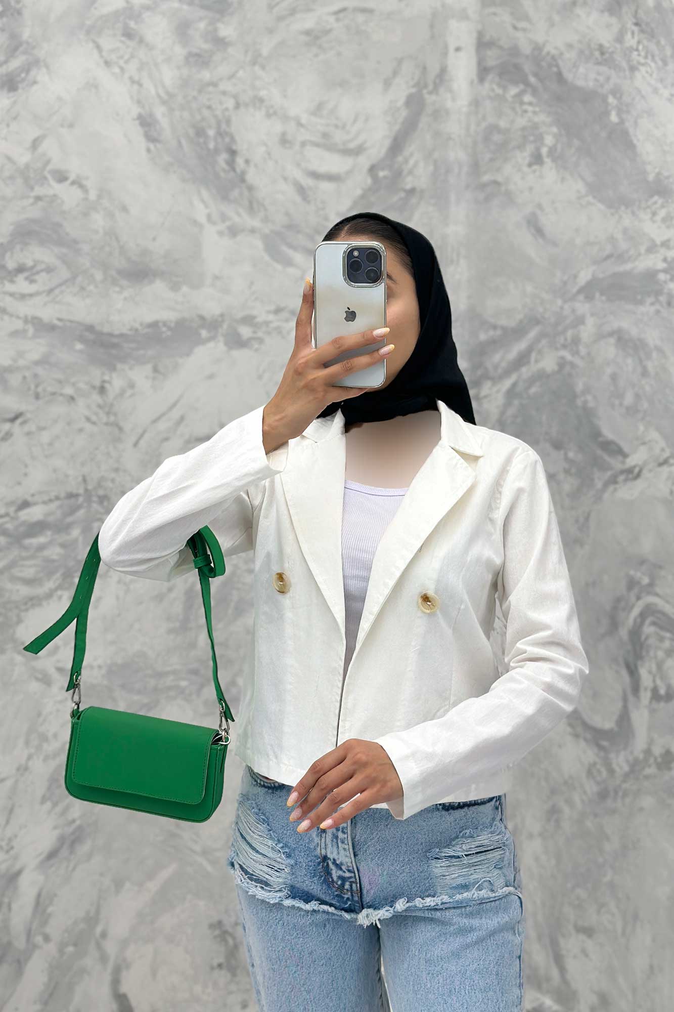 کت لینن تک دکمه