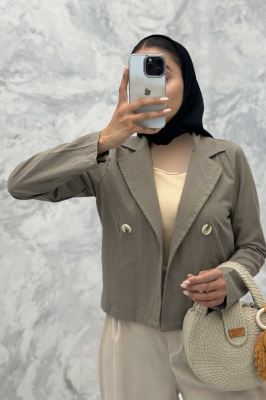 کت لینن تک دکمه