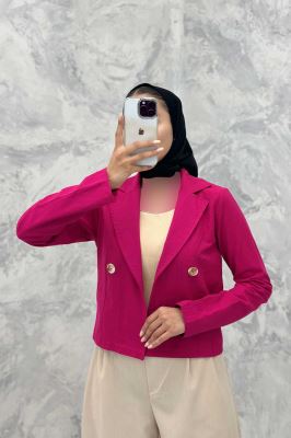 کت لینن تک دکمه