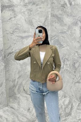 کت لینن تک دکمه