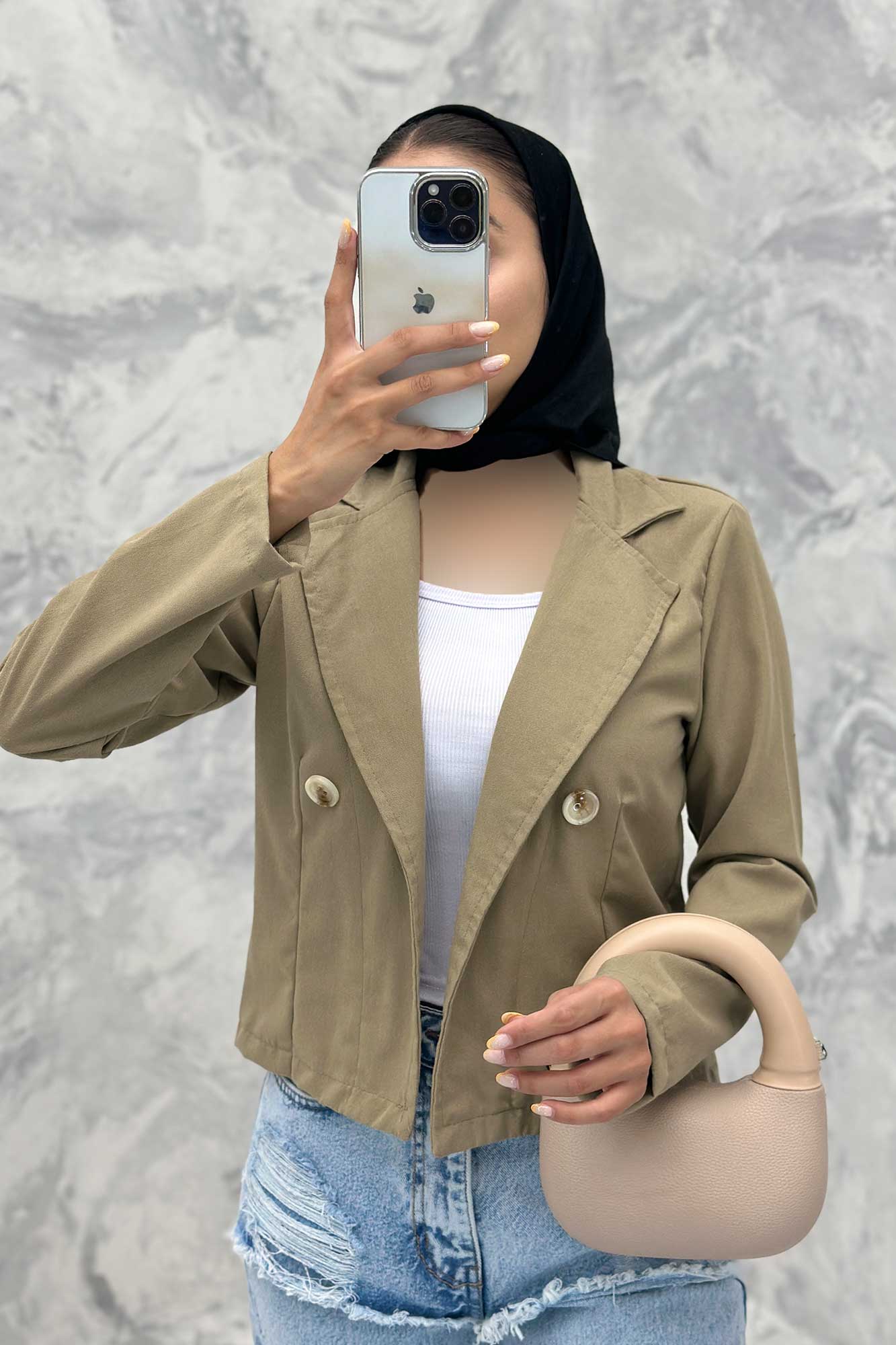 کت لینن تک دکمه