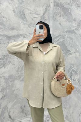 مانتو آستین بند دار شانتون ثمین