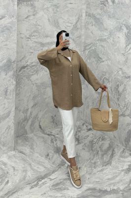 مانتو آستین بند دار شانتون ثمین