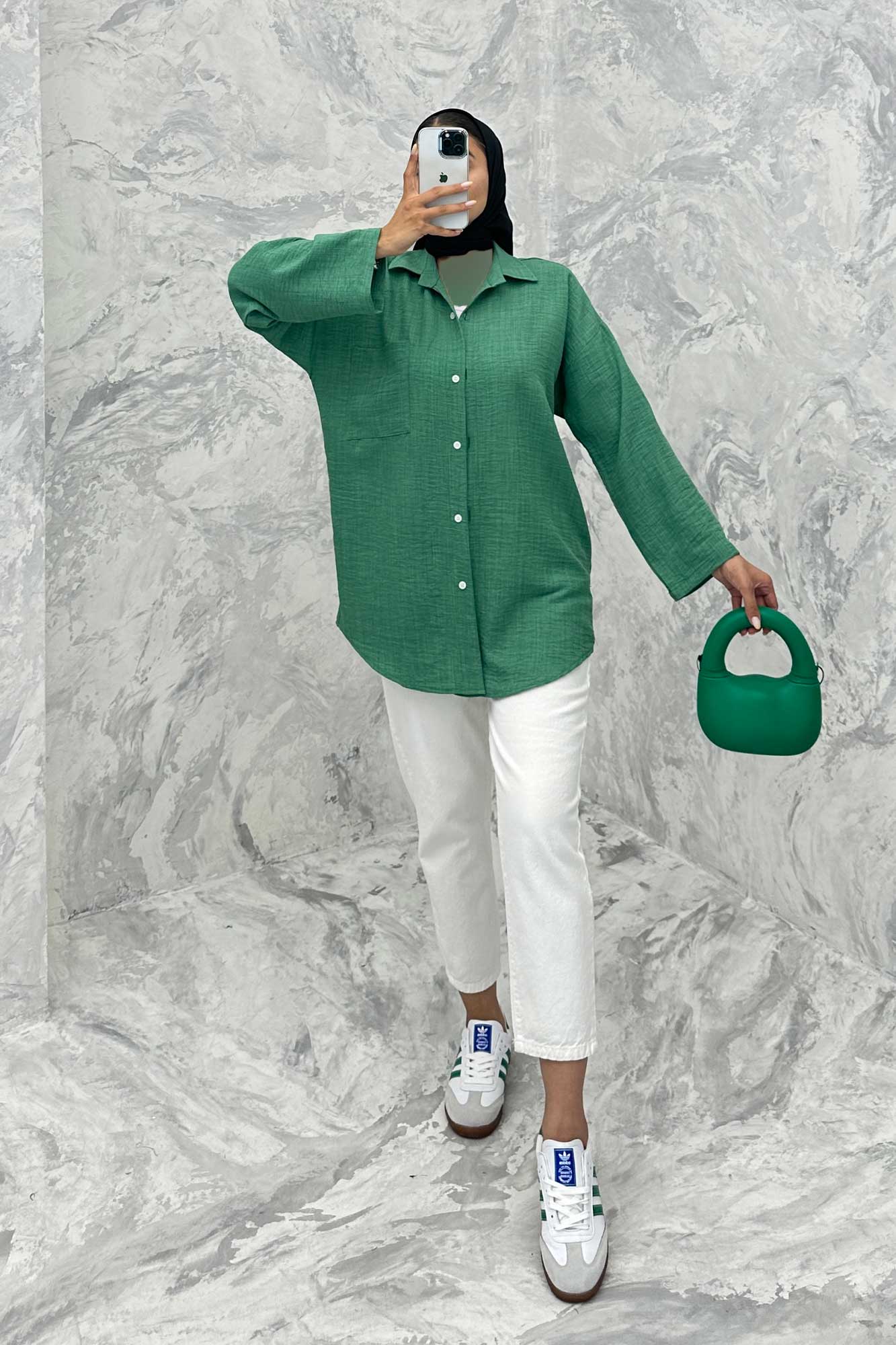 مانتو آستین بند دار شانتون ثمین