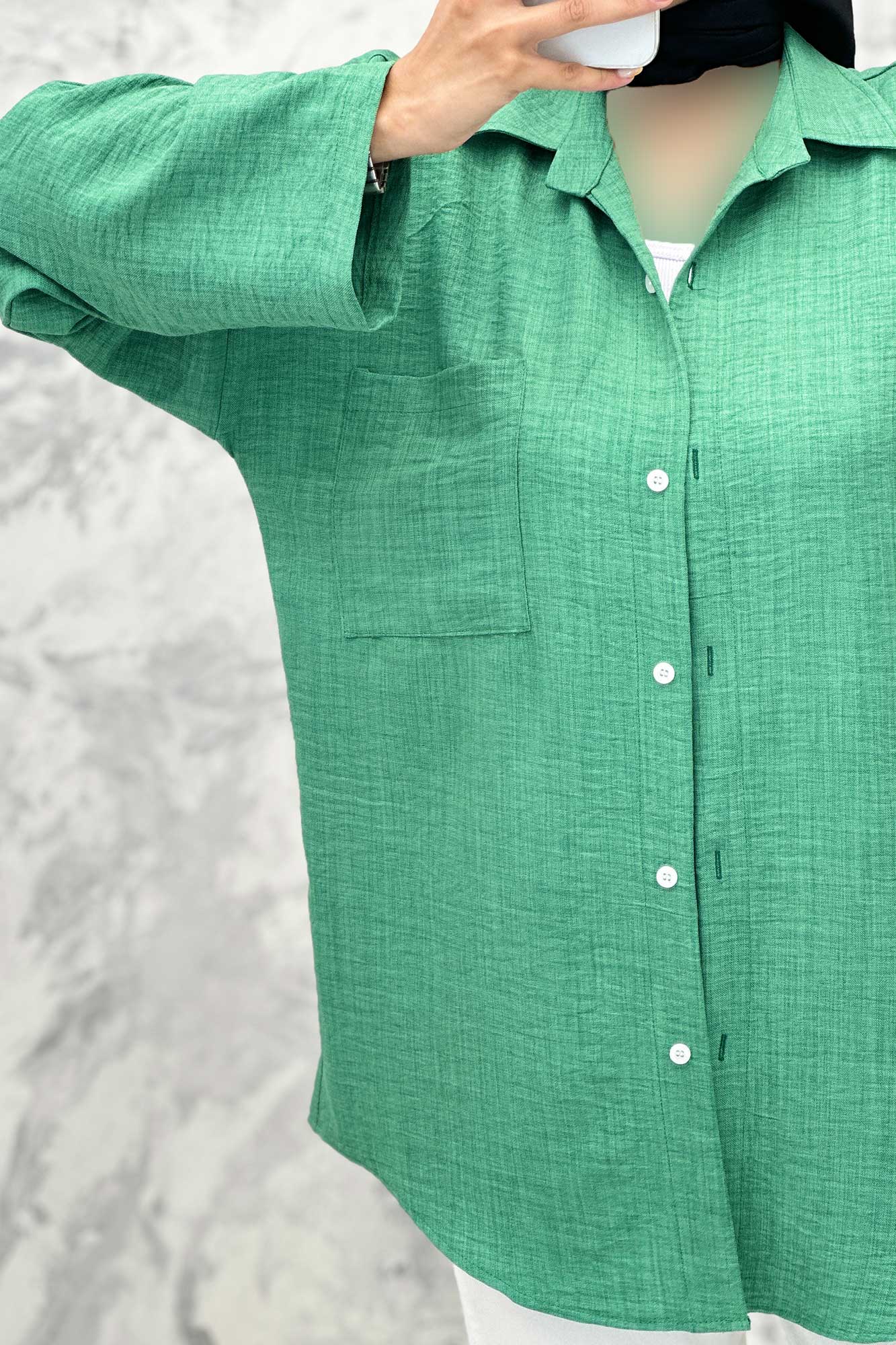 مانتو آستین بند دار شانتون ثمین