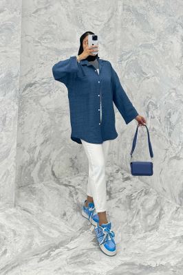 مانتو آستین بند دار شانتون ثمین