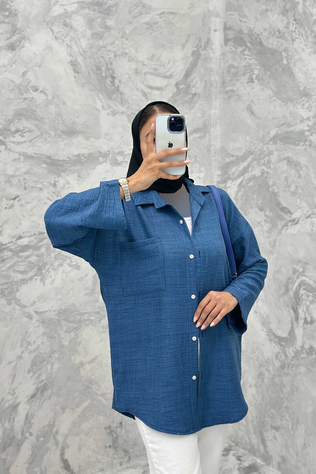 مانتو آستین بند دار شانتون ثمین