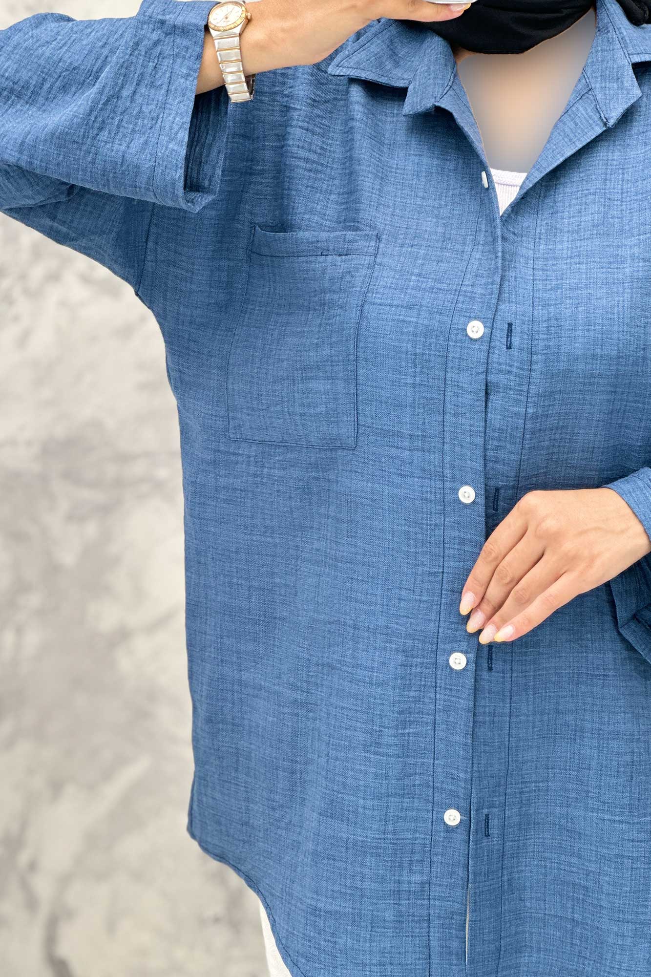 مانتو آستین بند دار شانتون ثمین