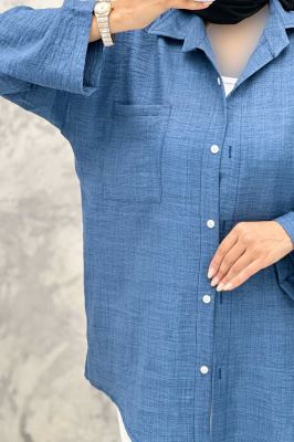 مانتو آستین بند دار شانتون ثمین