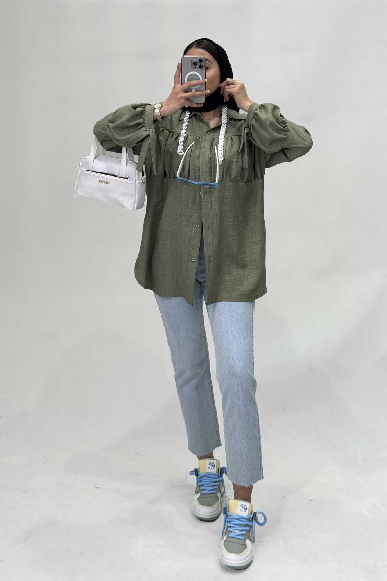 پیراهن جلوچین دار شانتون R