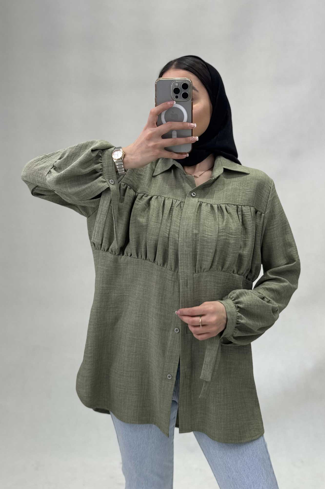 پیراهن جلوچین دار شانتون R