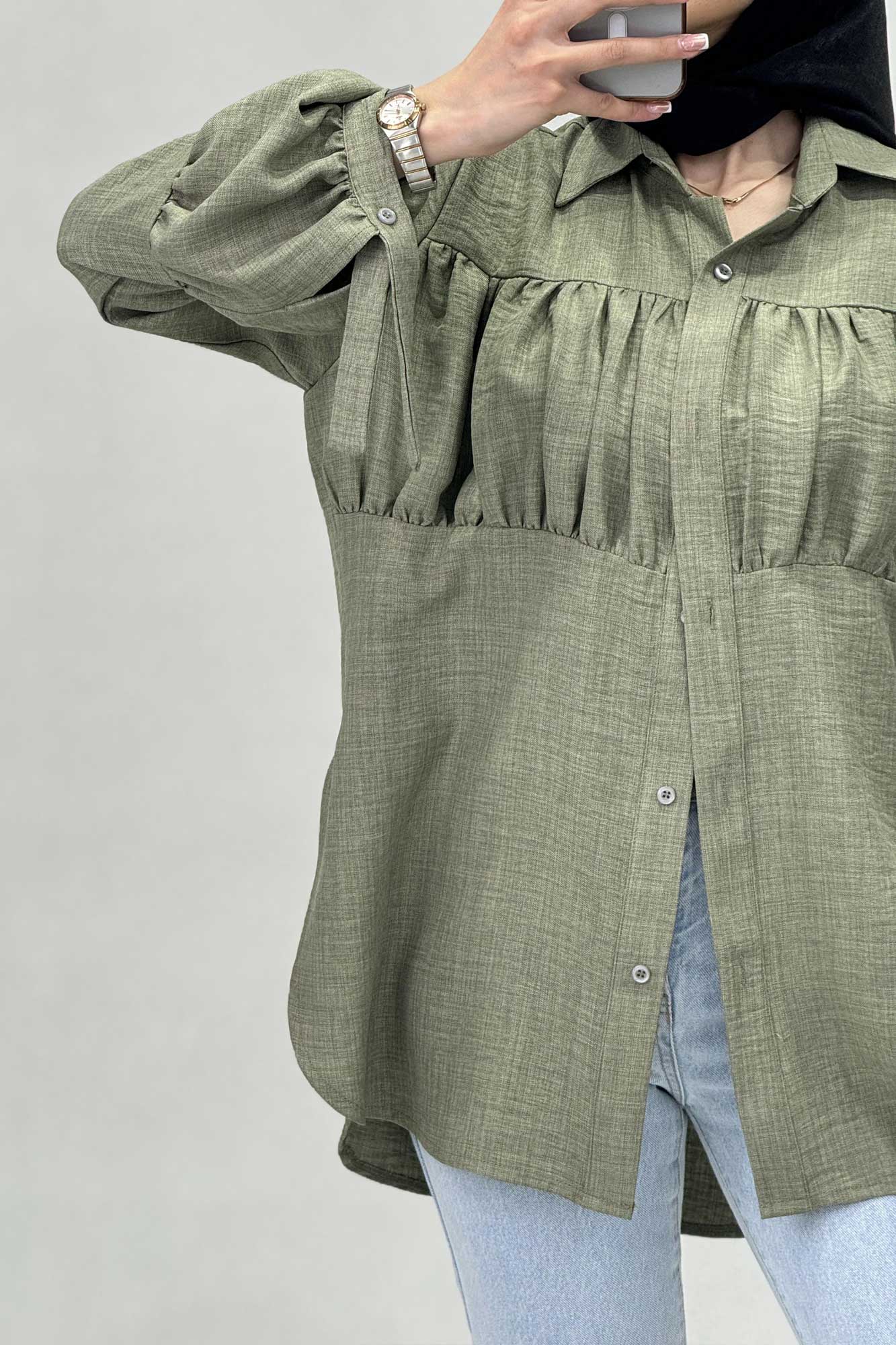 پیراهن جلوچین دار شانتون R