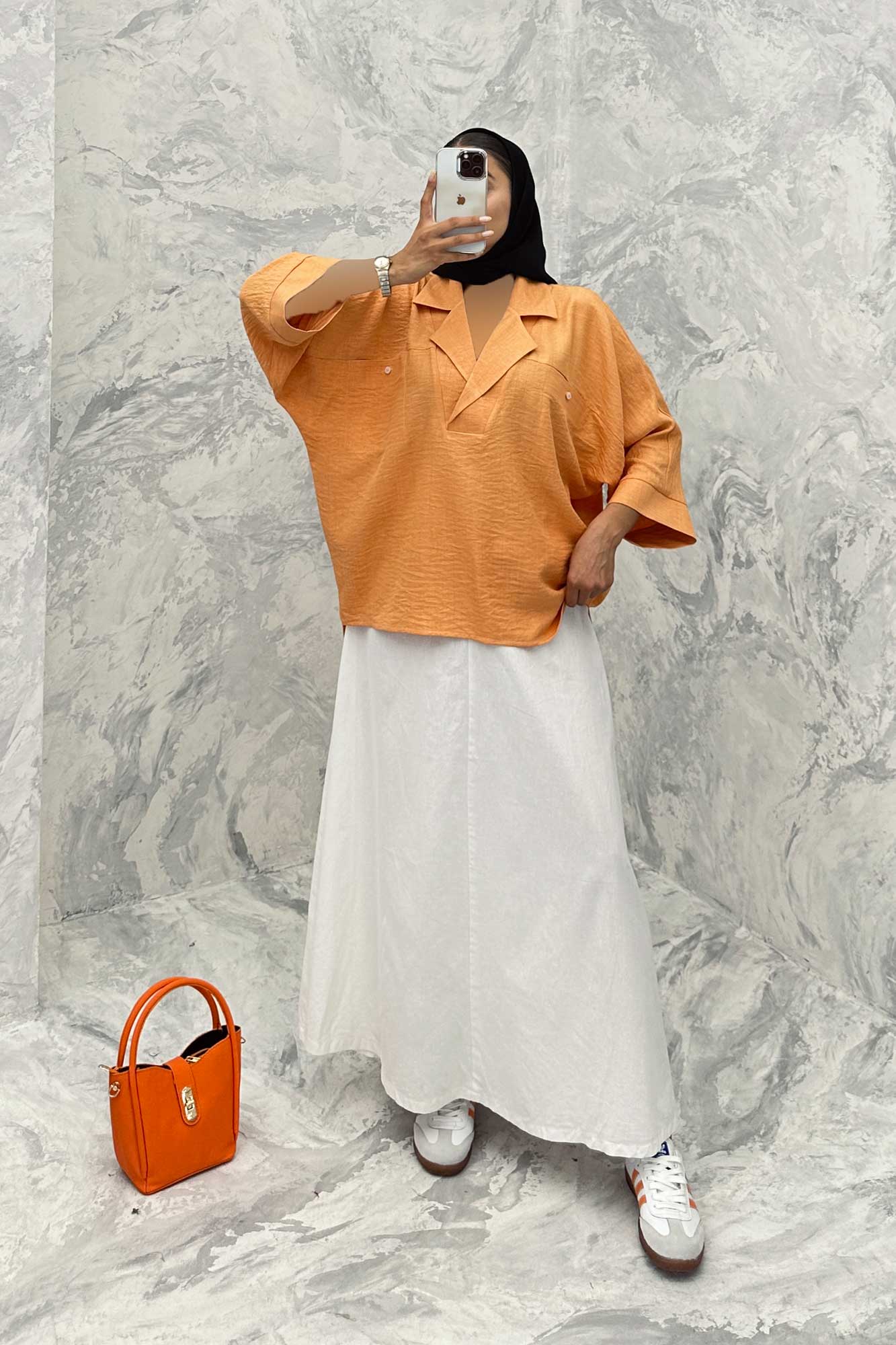 مانتو یقه برگردان شانتون دو جیب خطی