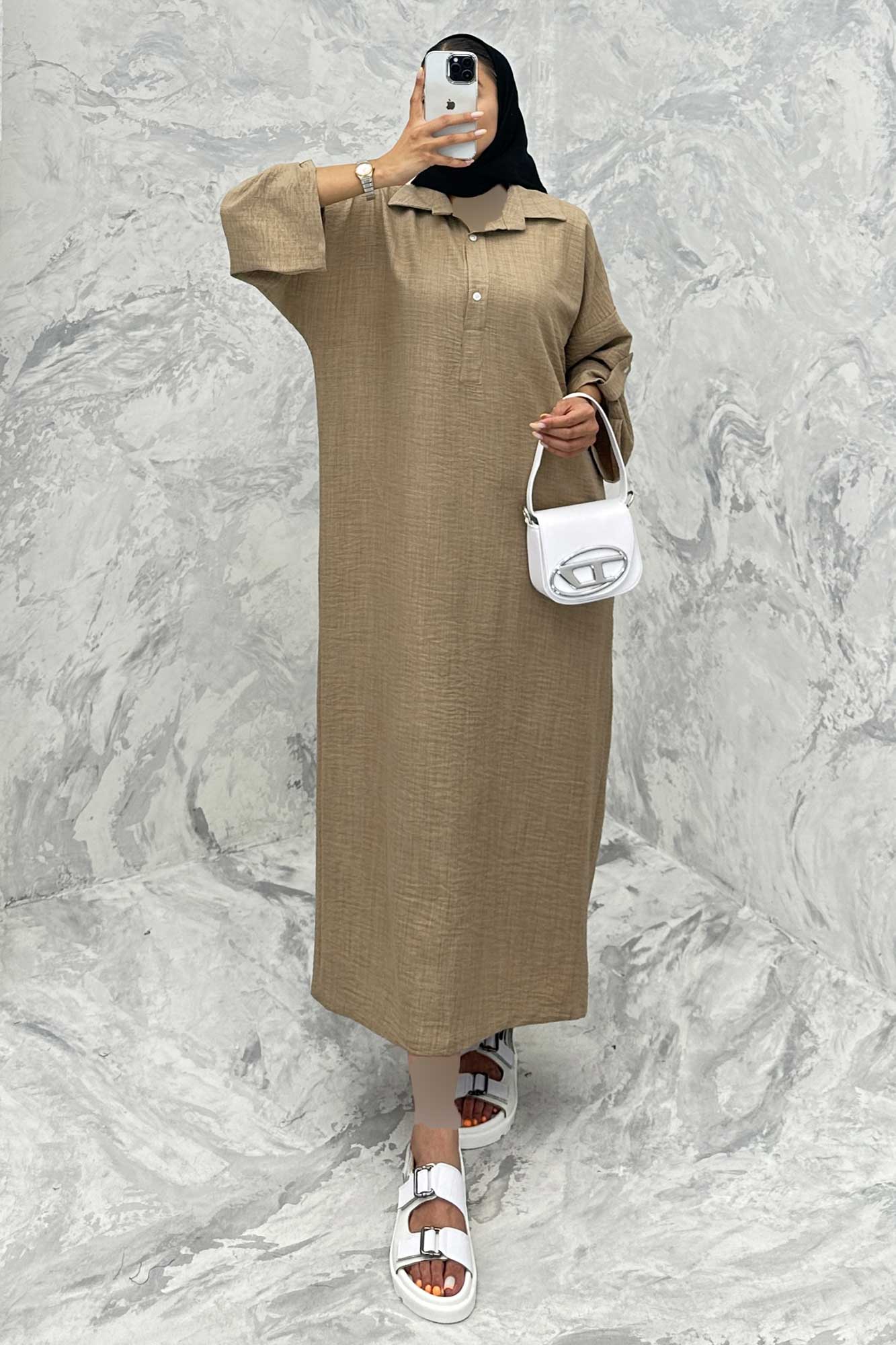 مانتو کفتان آستین پاگن شانتون