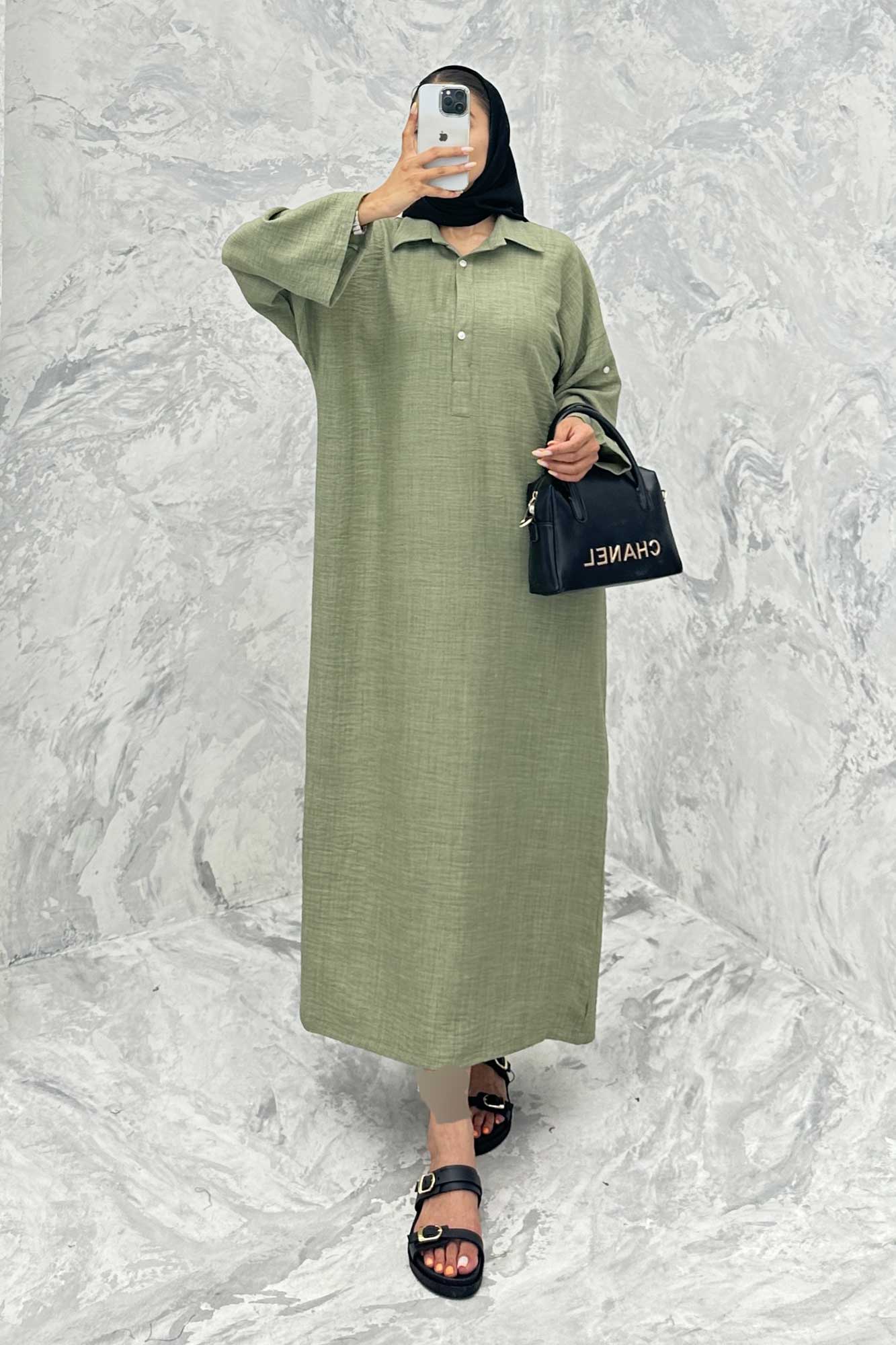 مانتو کفتان آستین پاگن شانتون