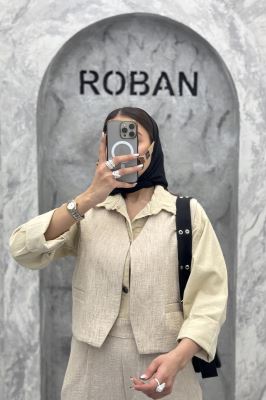 ست جلیقه و شلوار شانتون جیب فیلتو