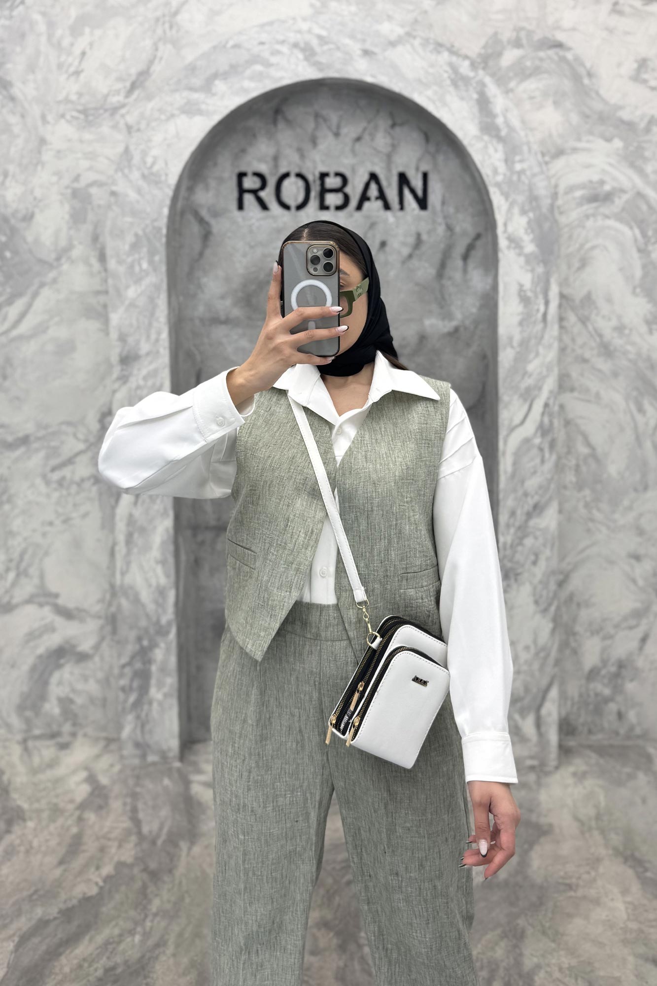 ست جلیقه و شلوار شانتون جیب فیلتو