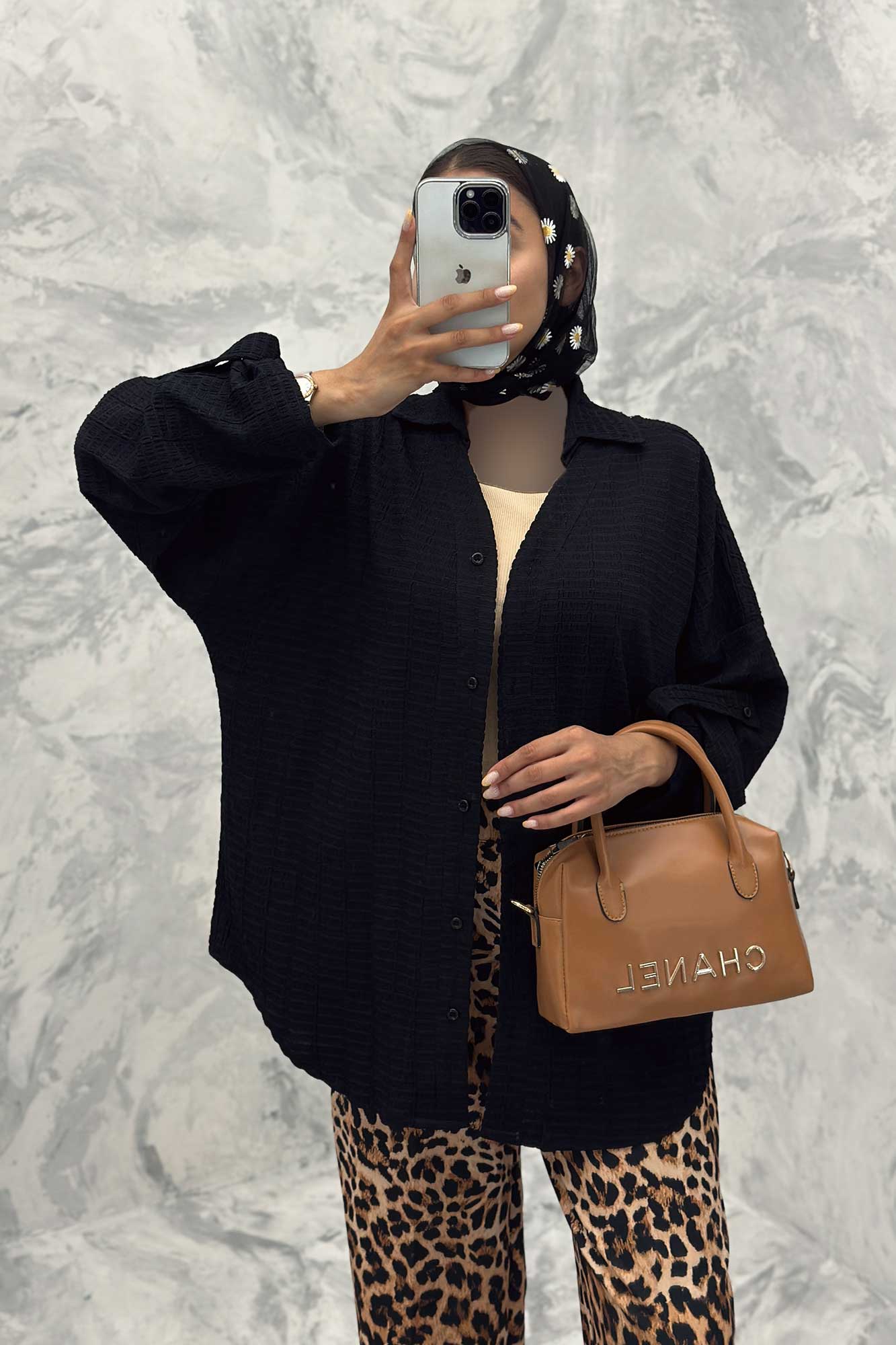 مانتو آستین پاگن نوا یقه آبشاری