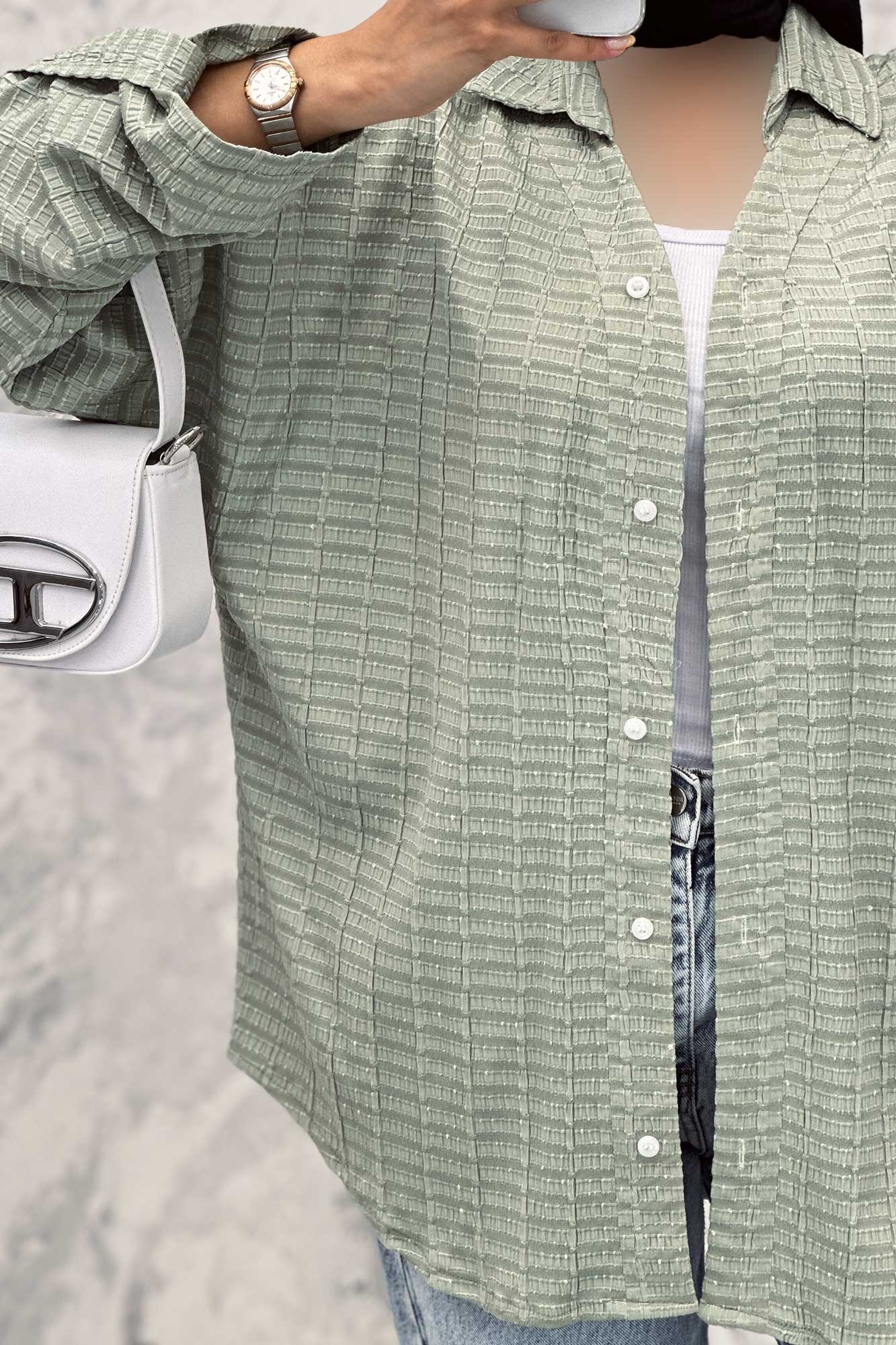 مانتو آستین پاگن نوا یقه آبشاری